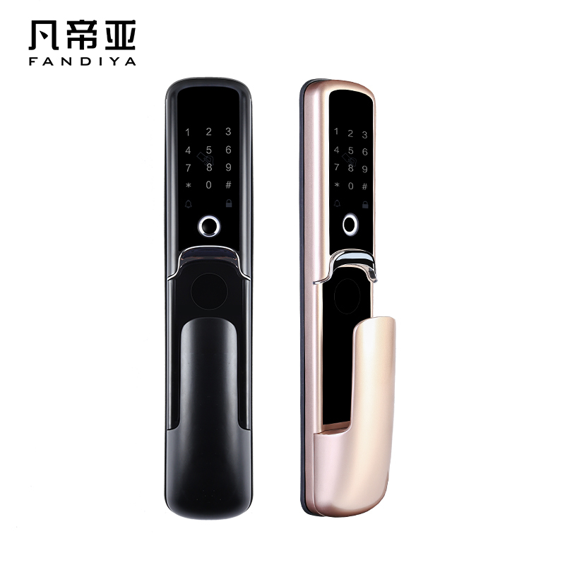 凡帝亚FDY-05HA智能门一步开门智能全自动锁体六种开锁方式指纹密码钥匙远程APP应急钥匙