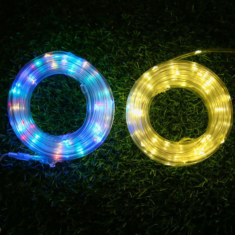 太阳能led彩灯闪灯串灯满天星户外防水七彩节日装饰灯带管子灯彩色