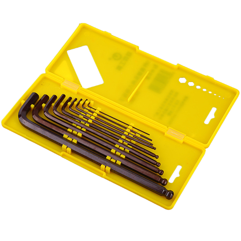 欧克(Ouke)9件套古铜色球头特长内六角扳手1.5mm-10mmOK-6601\盒高清大图