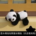 维诺亚毛绒磁铁熊猫冰箱贴防撞网红熊猫绿植装饰磁性熊猫车载摆件 有填充物歪头熊猫一个
