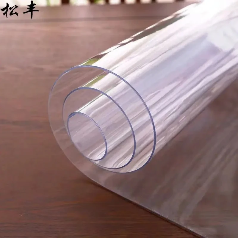松丰 PVC透明软玻璃桌布桌垫塑料软板水晶板餐桌布 厚2mm*幅宽120cm 米