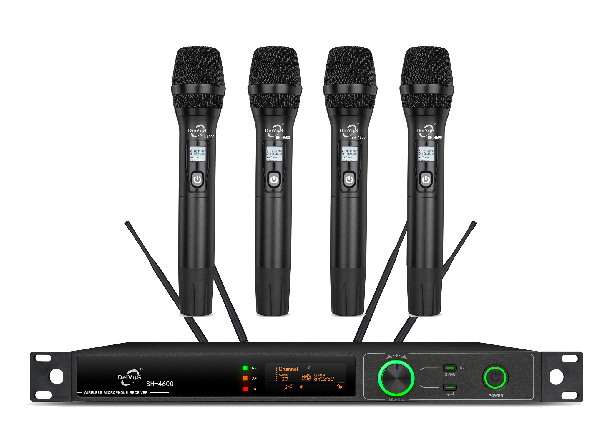 DEIYUS会议话筒真分集一拖四无线手持麦克风BH-4600高清大图