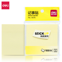 得力(deli) 9076 办公记事贴 N次贴 便利贴 记事贴(黄色) 76*76mm 12包装
