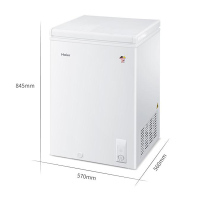 海尔(Haier)100升 卧式冷柜 3D逆循环速冻 一机多用 节能省电 家用小冰柜 BC/BD-100HDB