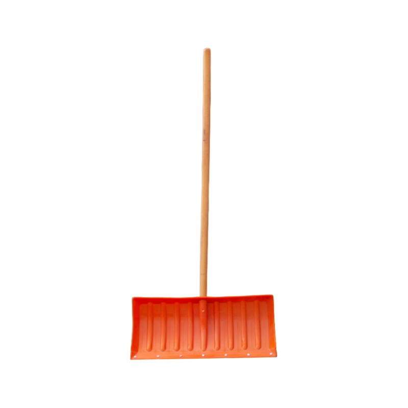 联岚除雪铲多功能锰钢推雪铲锹橘色雪铲+1.2米木柄把高清大图