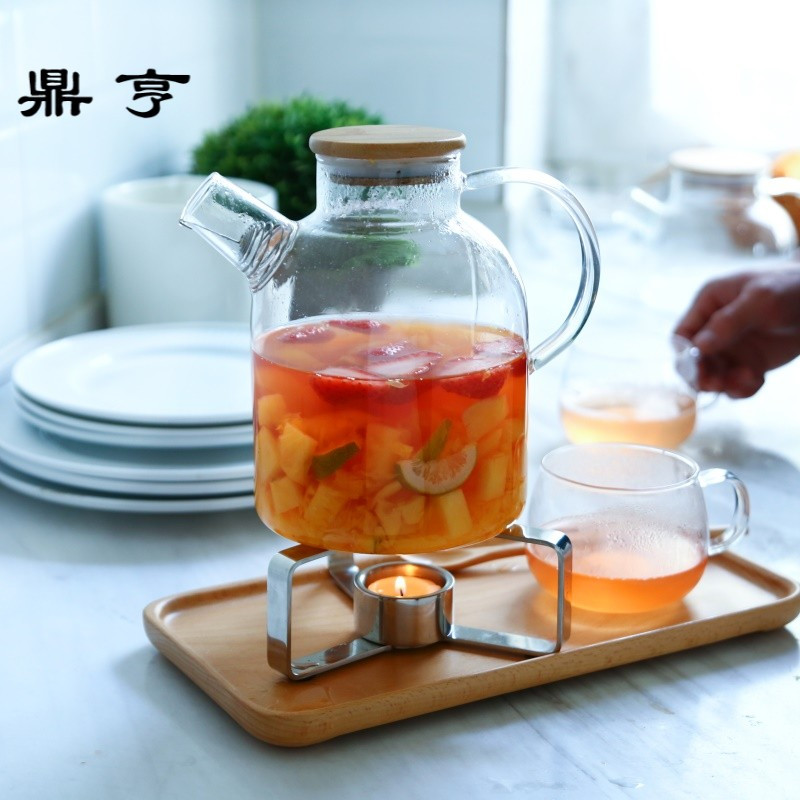 鼎亨 耐热玻璃水壶花茶壶 下午茶水具套装水果茶具家用水具