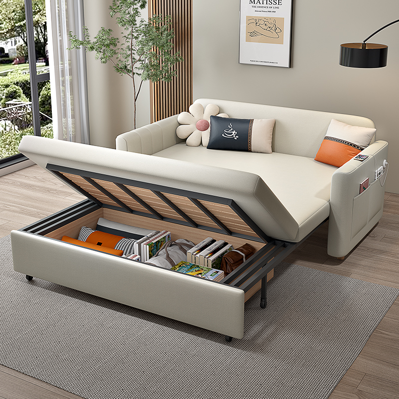 布艺沙发床多功能