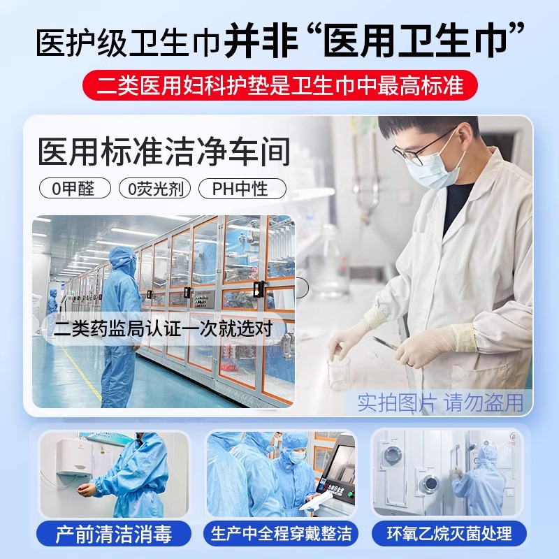 医用卫生巾械字号灭菌无菌姨妈巾经期妇科护垫[超划算加长装]290MM*6片*3盒