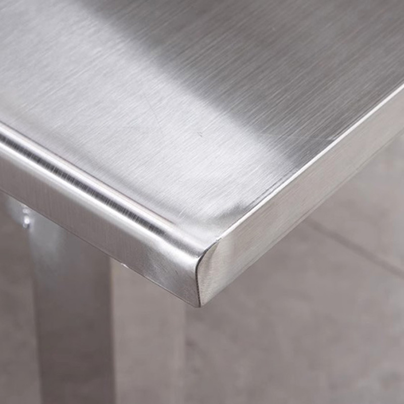 帅畅学校食堂不锈钢餐桌椅4人6人8人位员工饭堂连体快餐桌椅组合4人位不锈钢(加固)高清大图