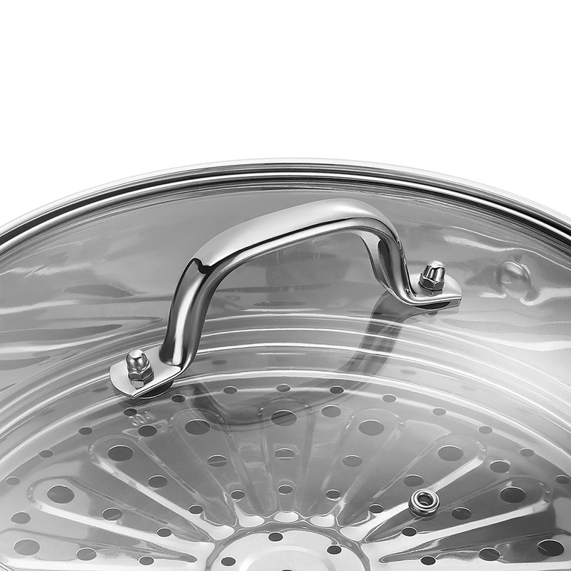 德世朗 朗悦系列蒸锅304不锈钢i三层复底28cm DFS-Z152B-WLH高清大图