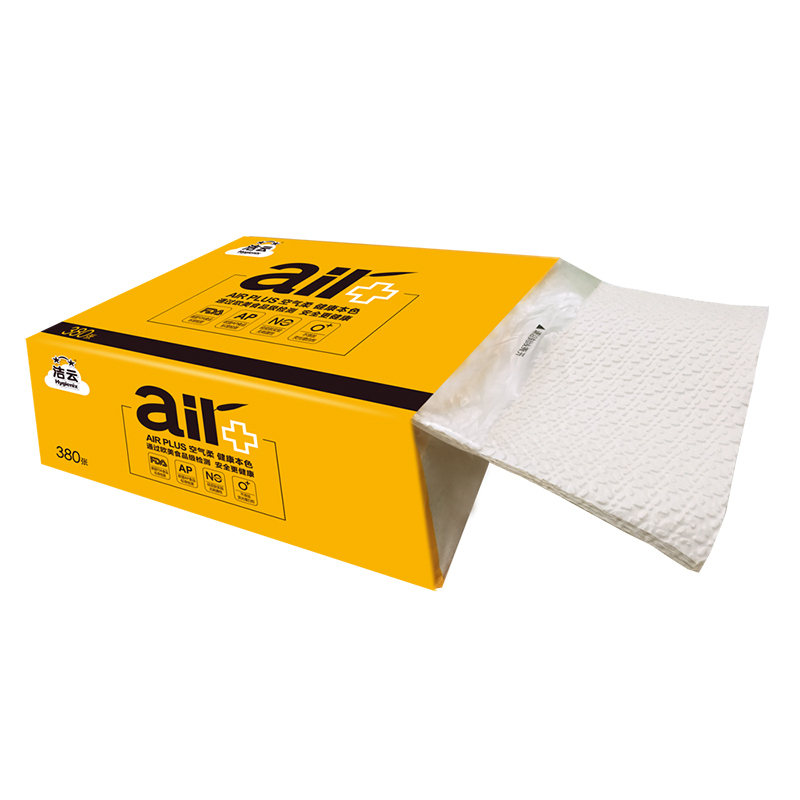 洁云 平板纸 AIR Plus本色卫生纸380张10包组合装卫生纸