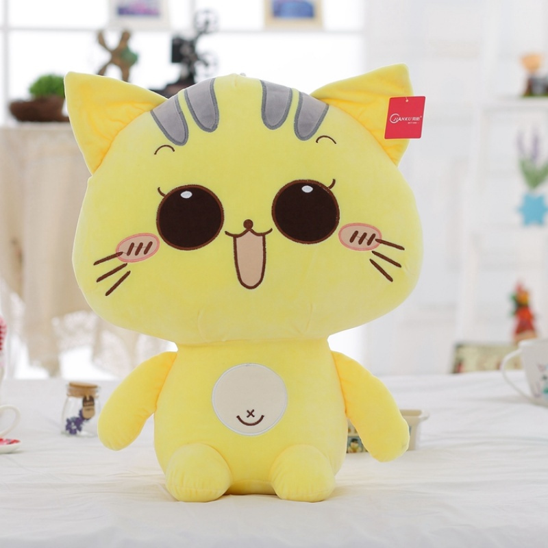 可爱猫咪布偶儿童毛绒玩具布娃娃大脸招财猫公仔女孩生日七夕