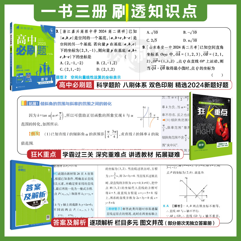 物理-人教版[江苏专用] 选择性必修第一册 [正版]2025高中必刷题高一高二上册数学物理化学生物必修第一1册人教版狂K高清大图