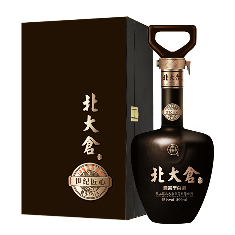 北大仓 世纪匠心1914 酱香型白酒 53度 500ml*4瓶