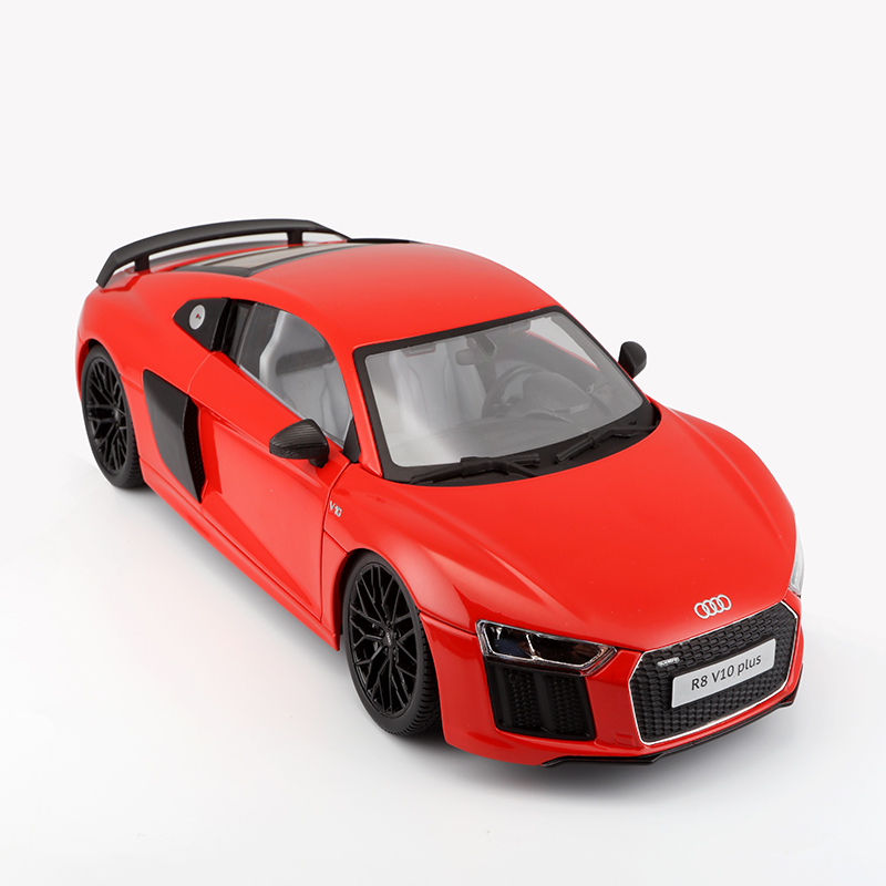美驰图1:18奥迪R8V10plus仿真合金跑车模型合金汽车模型成人玩具金属男孩送礼收藏把玩 次品不可拍