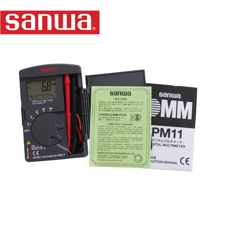 三和(SANWA)PM11小型轻薄便携式数字万用表 高精度