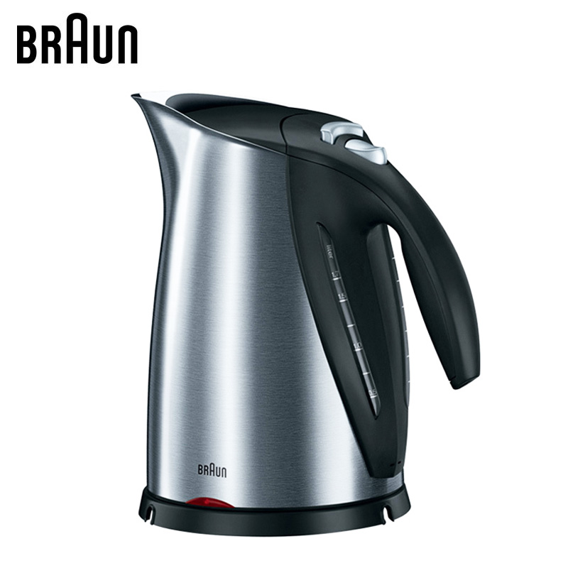 博朗(Braun)电热水壶WK600不锈钢304自动断电1.7升大容量带水位线 快速烧开水壶