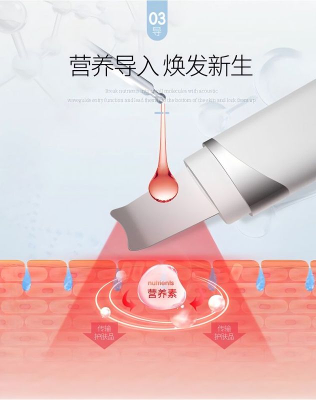 K-SKIN 黑头铲清理神器超声波铲皮机面部清洁家用毛孔清洁器 KD8023A白色-升级款多功能铲皮机高清大图