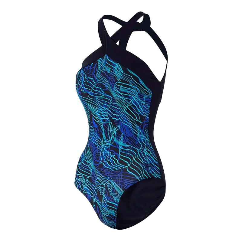 Speedo速比涛Aphrodite印花塑身连体游泳泳衣 32 8-12924H131