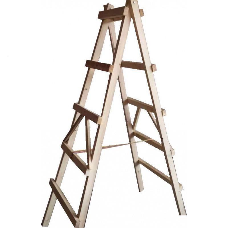 加厚加粗子实木人字木梯双侧人字梯家用工程装修人字梯成都三维工匠2