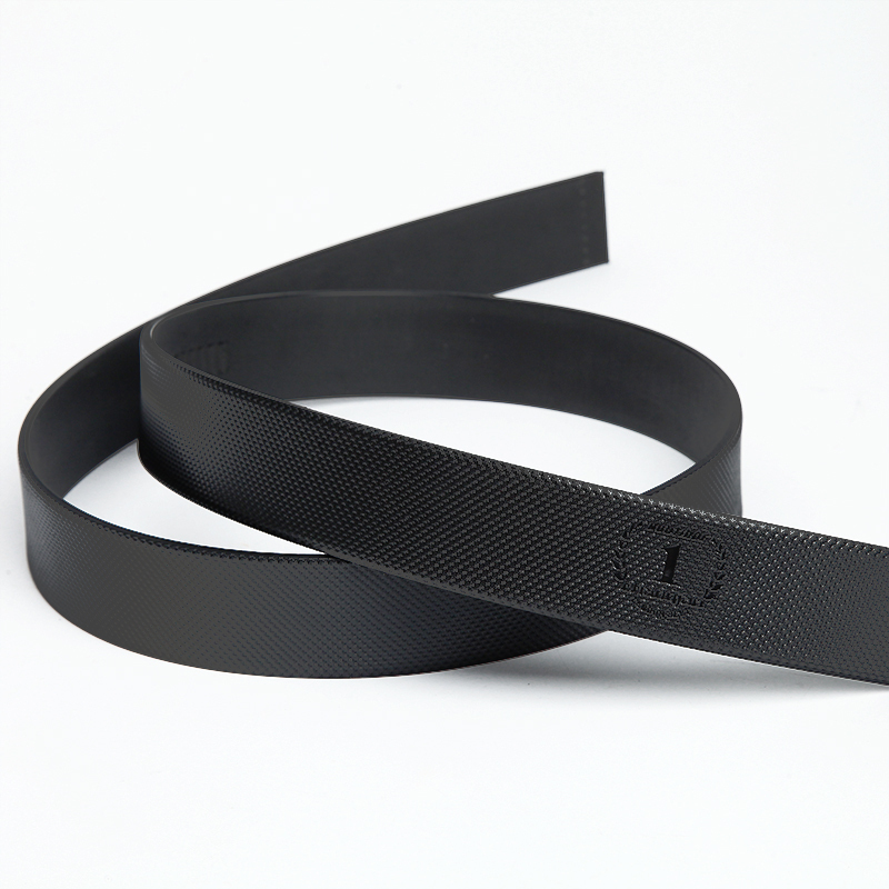 盛世尼曼皮带牛筋腰带不带头扣打孔无牙男滚轴平滑扣无头聚氨酯潮侨