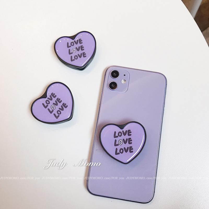 火豹气质紫色Love英文爱心支架适用苹果11手机壳xs max/7p8p/iphonex 苹果11Love支架+手机座