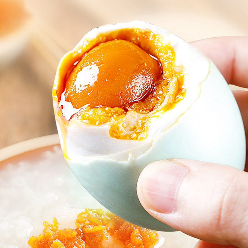 [神丹] 薄盐多油咸蛋 12枚装 正宗 红心流油盐蛋咸蛋熟食家庭下饭菜真空装高清大图