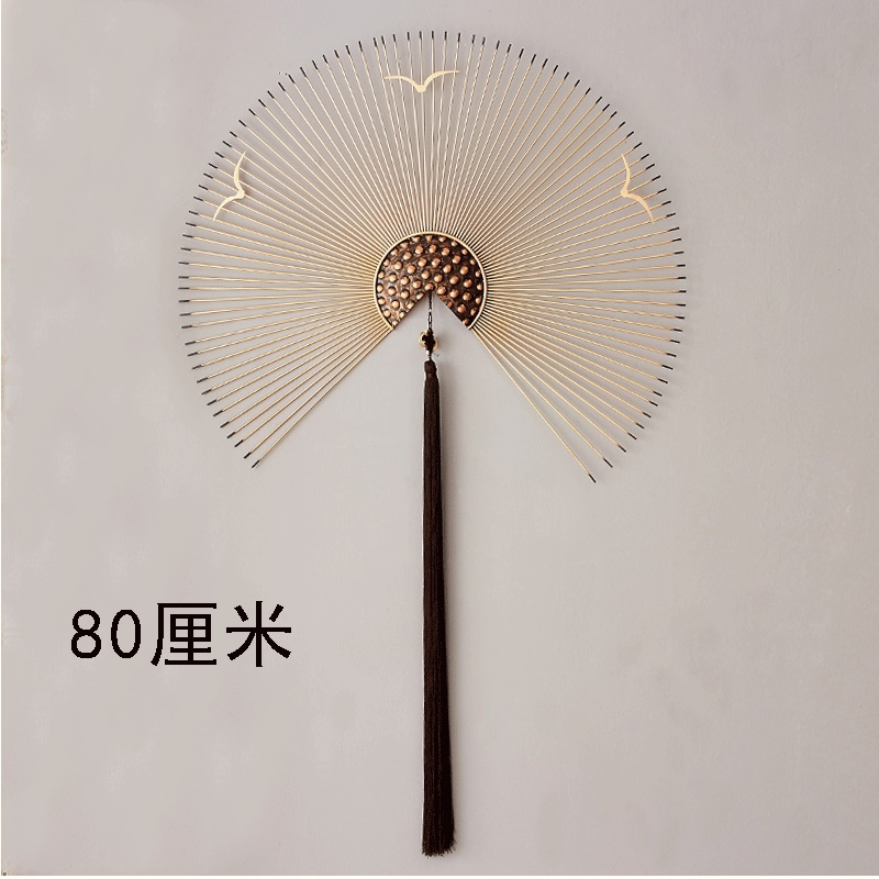 新中式客厅墙饰餐厅创意挂饰家居玄关铁艺壁挂电视沙发背景墙装饰 三维工匠 A款直径80壁饰高清大图