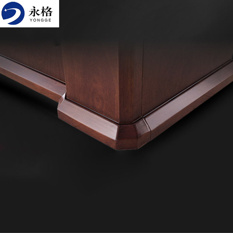 永格办公家具老板桌总裁桌经理桌大班台办公桌油漆贴实木皮经理桌 1.6米单桌高清大图