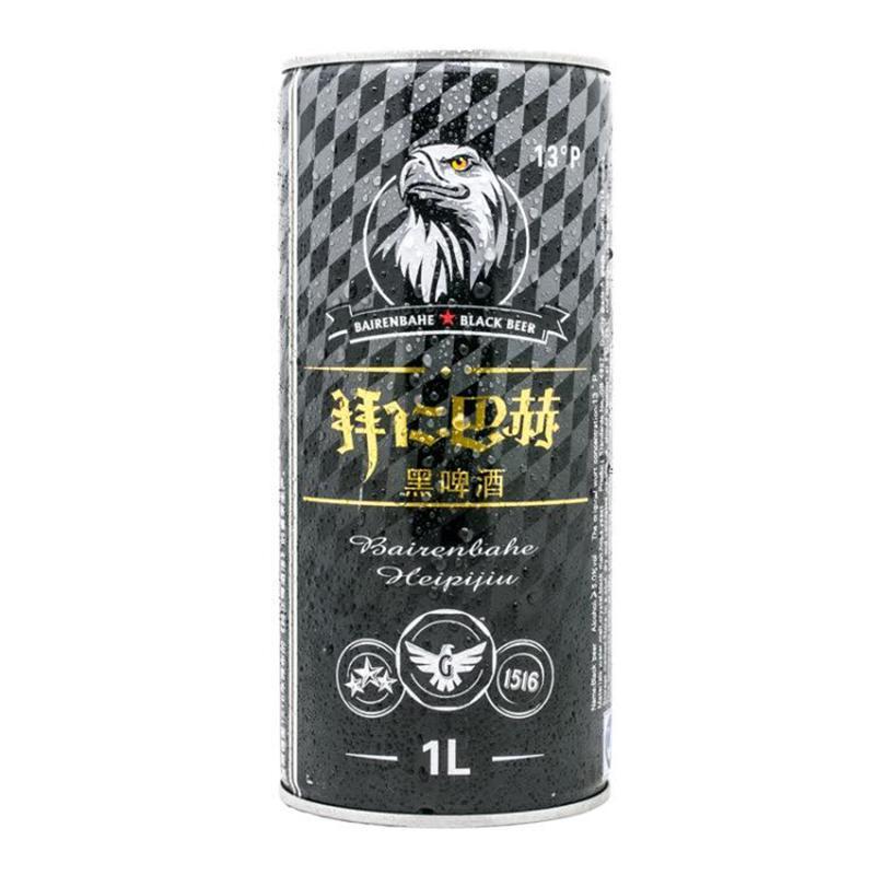 拜仁巴赫黑啤酒1L*4 13°P大罐黑啤 整箱装