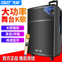 先科 (SAST) SA- 122英寸广场舞音响 蓝牙拉杆音箱 彩灯户外便携式音响大功率低音炮KTV 扩音器带无线麦克风