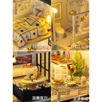 瑞仕兹 diy小屋阁楼别墅手工制作1:24现代情调loft风格 小房子模型拼装创意七夕情人节生日礼物送女生送闺蜜送孩子
