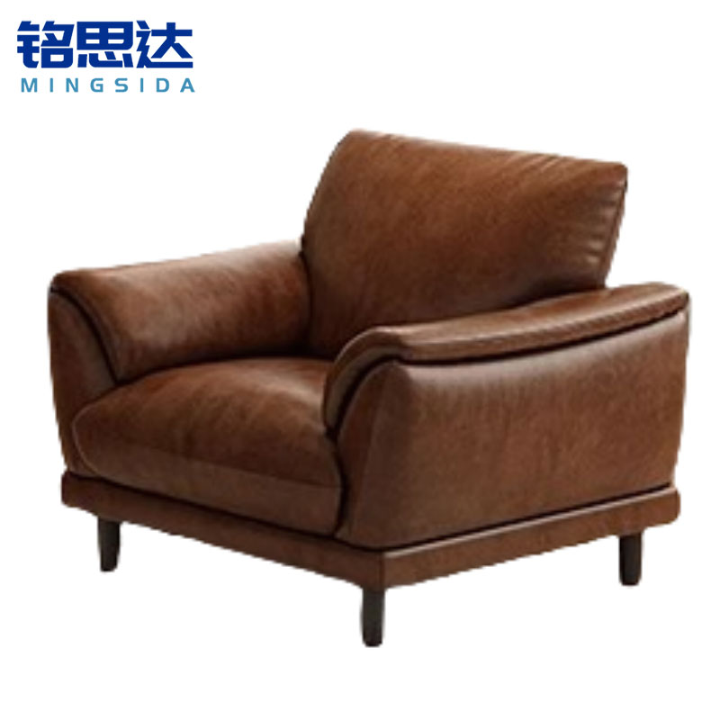 铭思达皮艺沙发单人张高清大图
