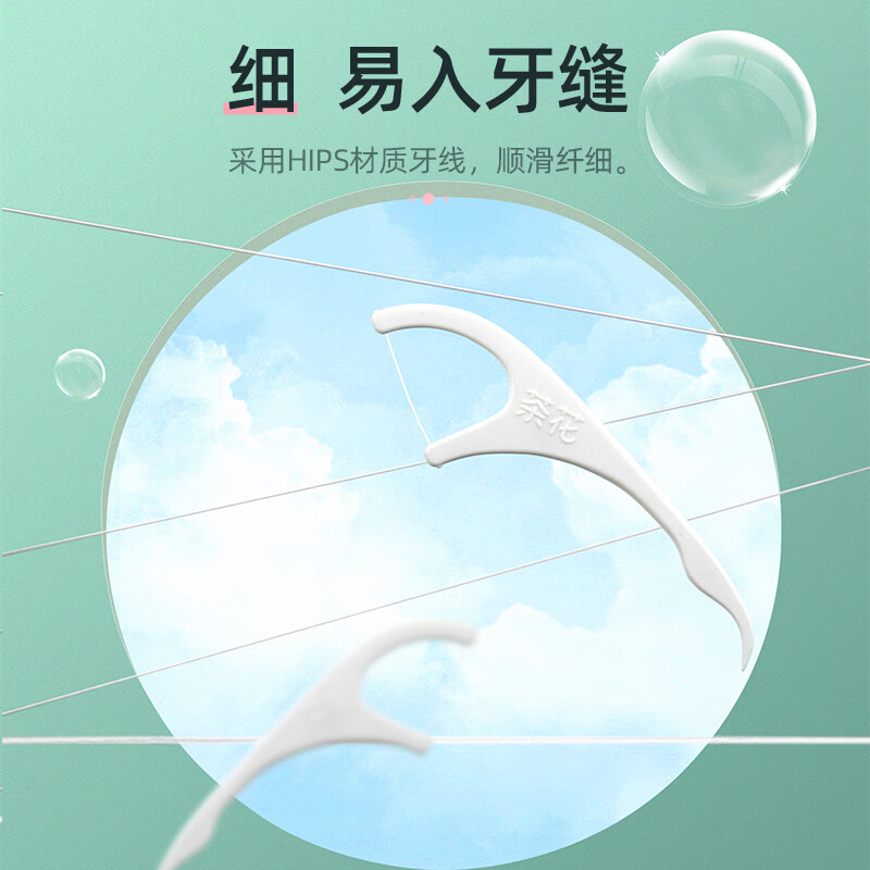 CHAHUA牙签超细便捷牙签牙签线剔牙线100支/包高清大图