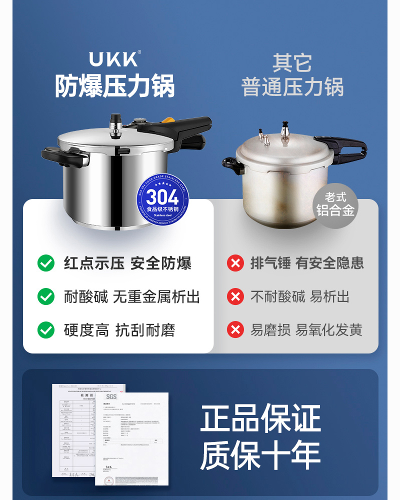 UKK 经典系列高压锅 classic ASAL 22cm 6L高清大图