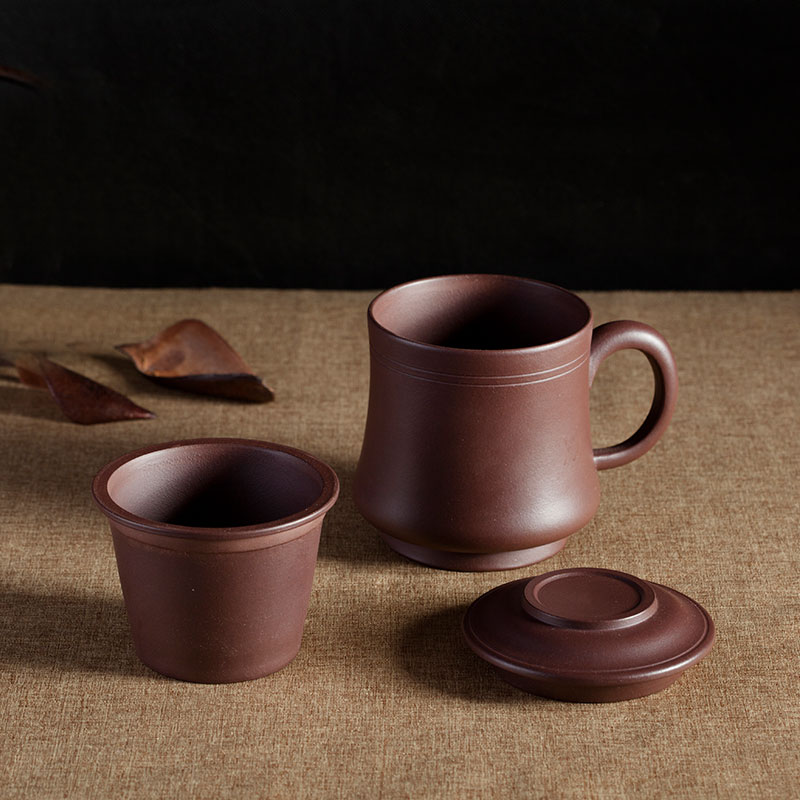 萬春和 紫韵茗香品茗组 三件式紫砂杯+大红袍茶叶高清大图
