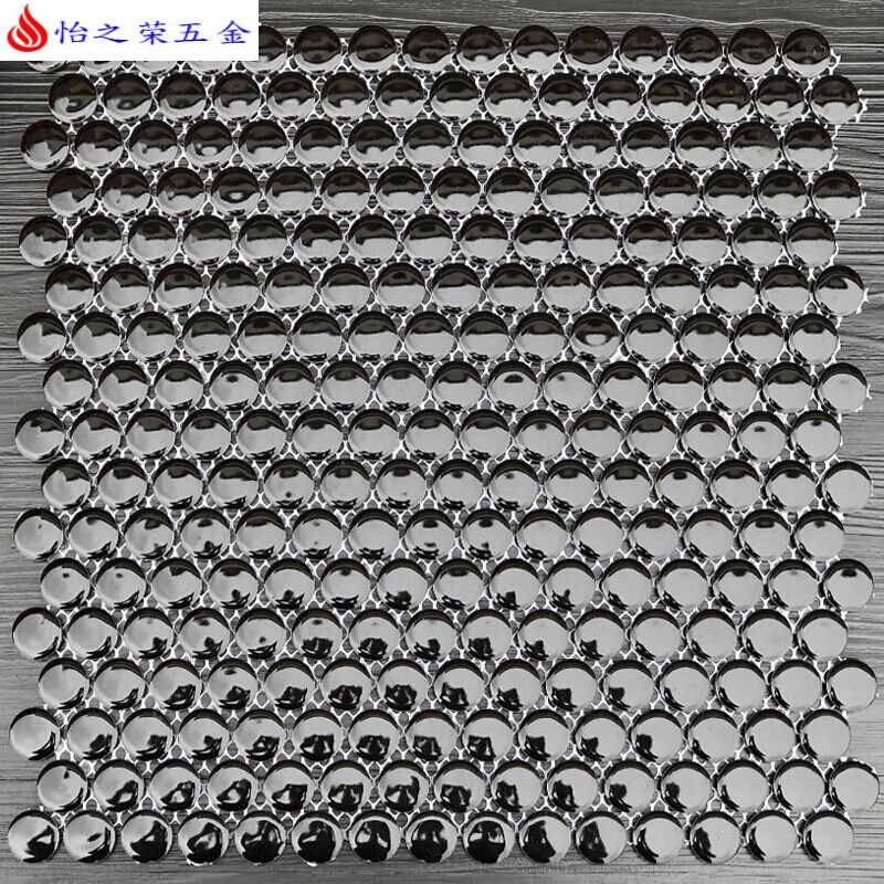 北欧圆形陶瓷马赛克瓷砖特色黑白色亚光釉面卫生间浴室防滑地墙砖