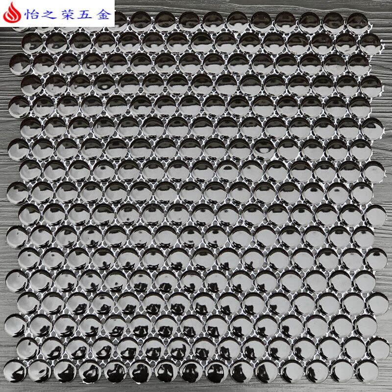 北欧圆形陶瓷马赛克瓷砖特色黑白色亚光釉面卫生间浴室防滑地墙砖图片