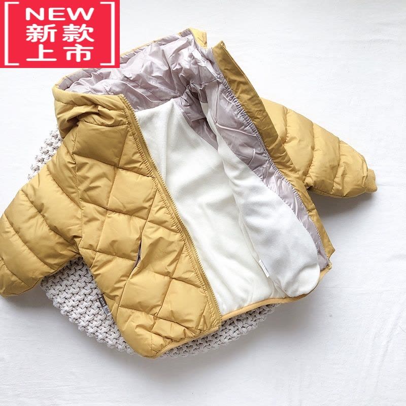 可莉允2022秋冬新款儿童羽绒棉服中小童男女宝宝加绒短款棉衣外套加厚冬图片