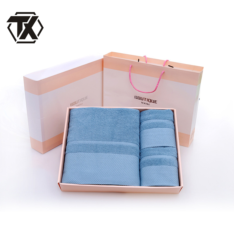 铁迅 毛巾浴巾三件套礼盒 I177 套高清大图