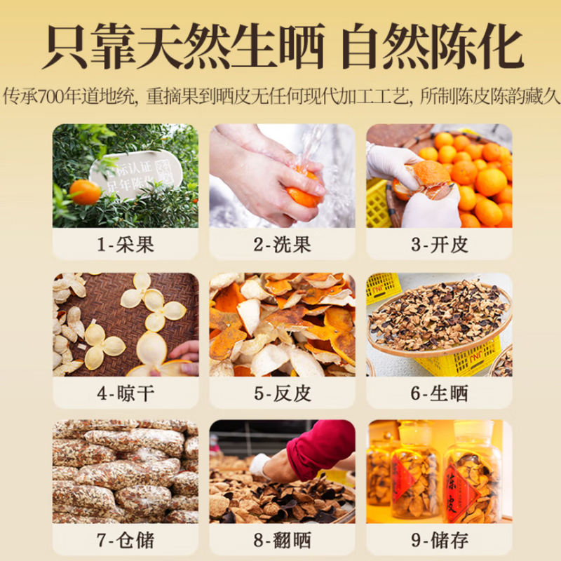 杞里香杞里香10年新会陈皮100g(规格:罐)高清大图