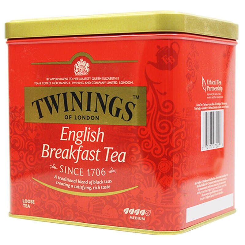 英国川宁(TWININGS) 英国早餐红茶听装500g 波兰进口茶叶散茶