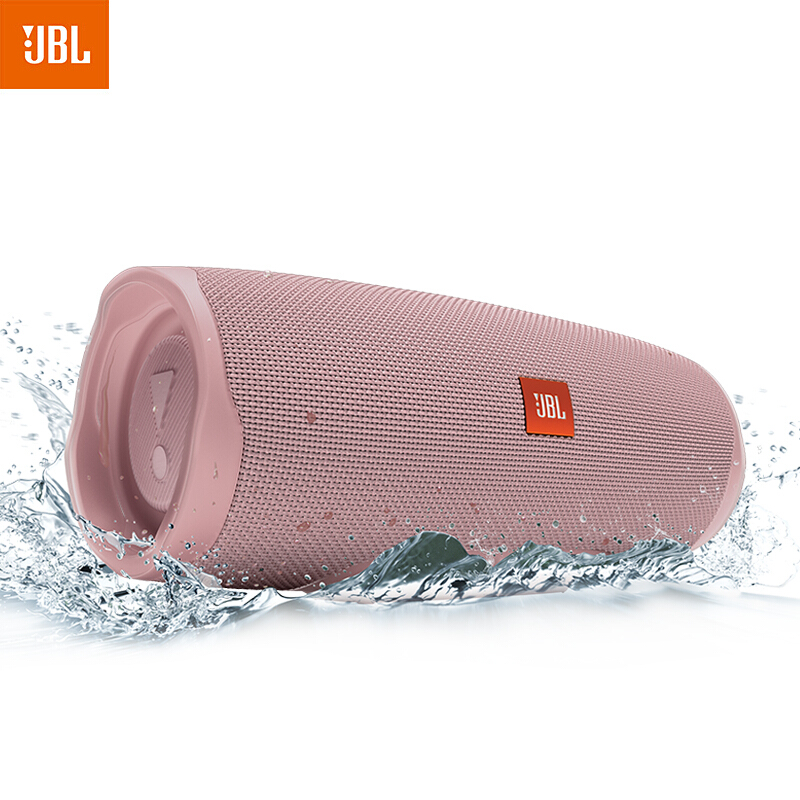 JBL Charge4 音乐冲击波4 蓝牙小音箱 便携迷你音响 低音炮 防水设计 支持多台串联 粉色高清大图