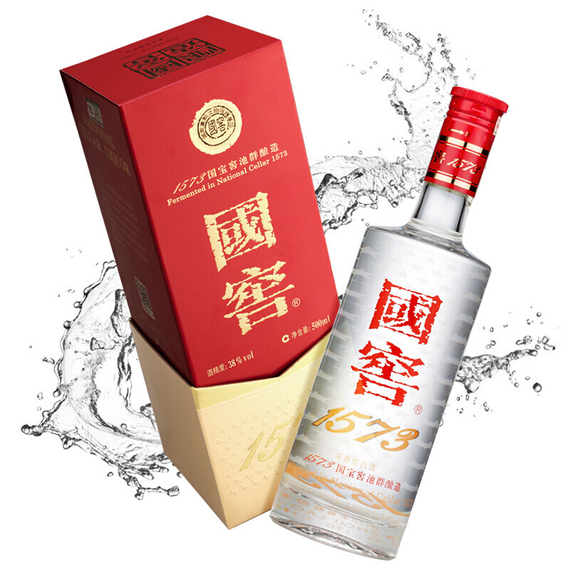 (正品保证假一赔十)泸州老窖 国窖 1573 38度 浓香型白酒 500ml (百年品牌 泸州老窖荣誉出品)