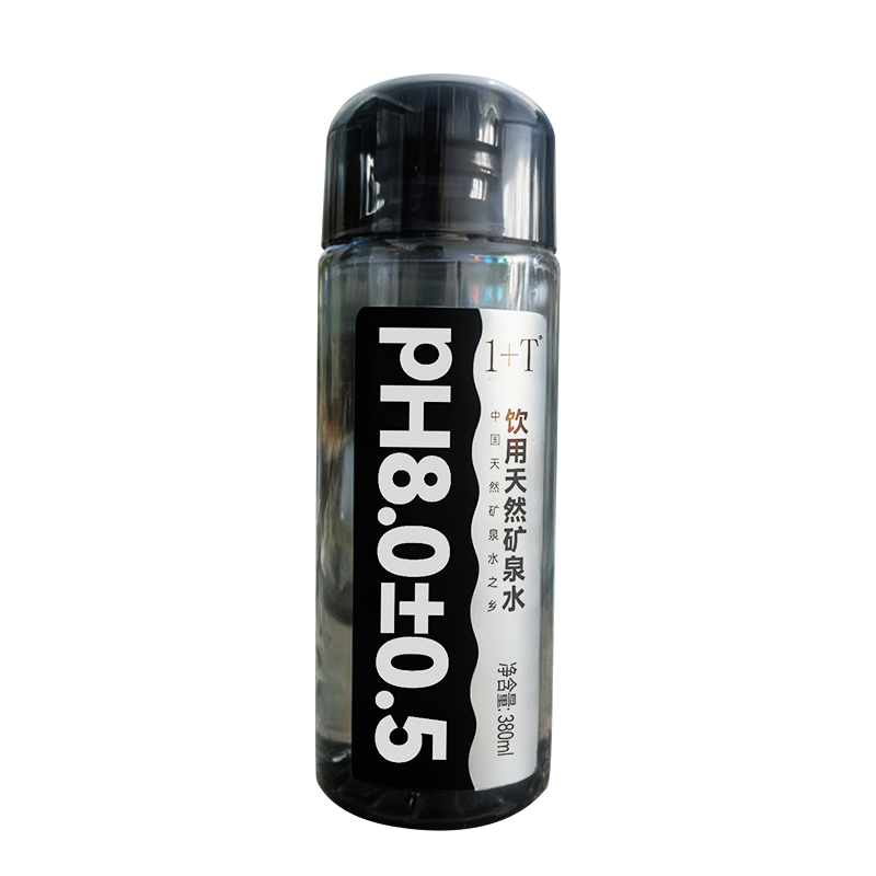 1+T 饮用天然矿泉水 380ml*24瓶/箱高清大图