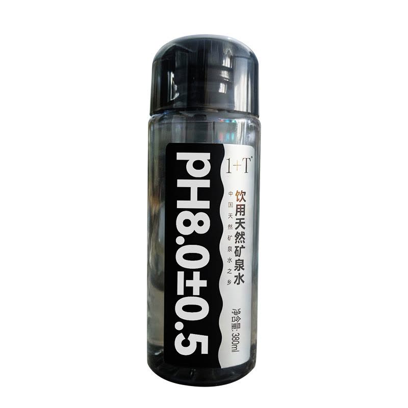 1+T 饮用天然矿泉水 380ml*24瓶/箱图片