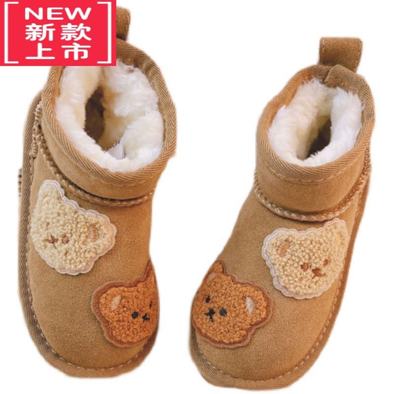 可莉允冬款儿童雪地靴男孩男童2022年冬季新款女童女宝宝冬鞋东北大棉鞋图片