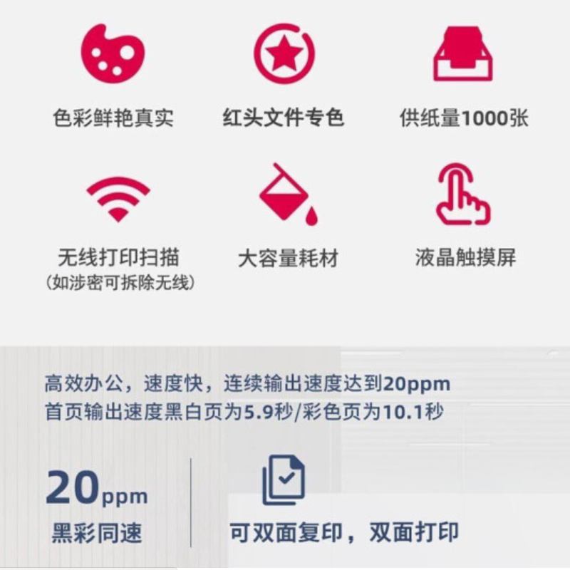 得力201CR大型打印机A3A4一体自动双面复合机 彩色复合机 官方标配