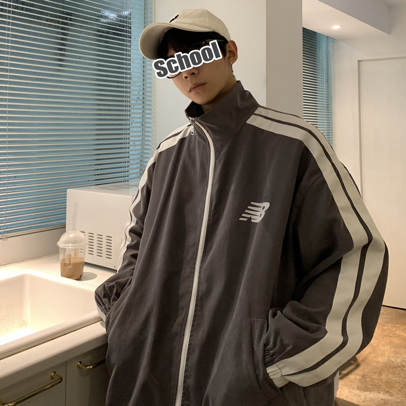 NEW LAKE春秋季外套男韩版潮流炸街嘻哈潮牌运动夹克开衫棒球服学生褂子潮夹克