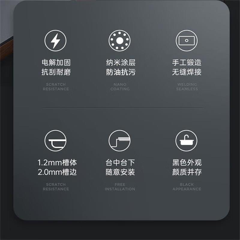 欧琳水槽手工水槽枪灰色纳米抗油大单槽700*428mm厨房洗菜盆洗碗池单9115H